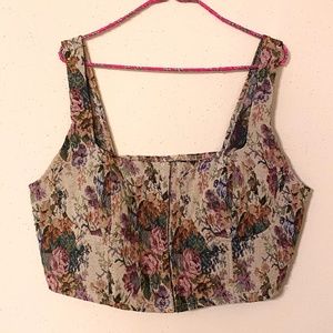 NWOT Wild Fable Floral Floral Carpet Corset Top